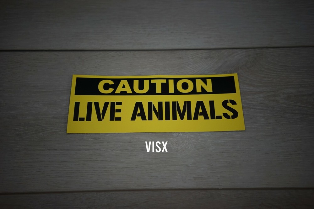 Caution live animals Bumper Sticker Funny jdm clown warning hazard monkey meme