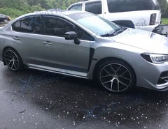 Carbon Fiber Texture Upper Lower Sider Air Flow Fender Decal For WRX STI 2015-up