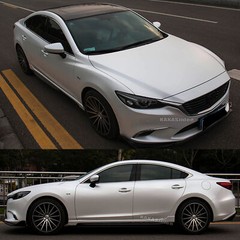 White Flexible Entire Car Wrap Satin Chrome Glitter Pearl Metal Vinyl Sticker AX