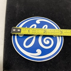 G E 3” Stickers Blue Background White Lettering & Design Car Notebook Emblem
