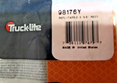 (5) Genuine Truck Lite 98176Y3 Reflective Tape Retro Yellow 2”X3 1/2″ Rectangle