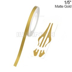 1/5″ 5mm Red & Matte Gold Pinstriping Pin Stripe DIY Vinyl Tape Decal Sticker