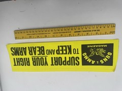 Vintage GUNS & AMMO right To Bear Arms Bumper Sticker