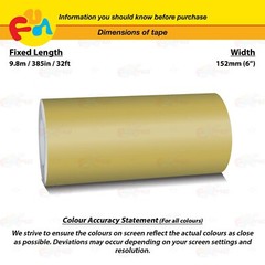 MATTE GOLD 6″ PIN STRIPE Car Model Motorcycle Decal TAPE Vinyl Sticker 152mm
