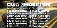 Instagram Decals for cars | Lettering Stickers | snapchat | Double Color Decals