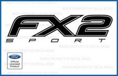 set of 2: 2012 Ford F150 FX2 SPORT Decals Stickers Bed Side black gray FH5T1