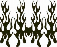 FLAME HOOD #49 DECAL VINYL GRAPHIC CAR TRUCK BLAZE SUV SEMI CROSS OVER BLAZE