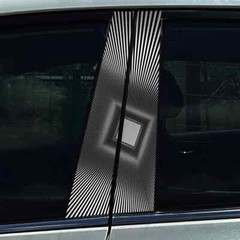 2X Creative Black Space Car Door B Pillar Decals Center Column Sticker