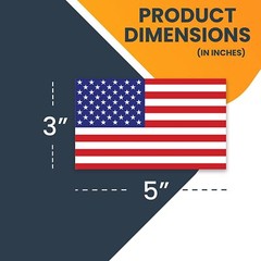 American Flag Magnet Decal 3×5 Inches Automotive Magnet for Car Truck SUV 2 Pack