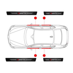 Universal Car Door Plate Sill Scuff Cover Anti Scratch Decal Sticker Accessories