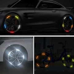 Set of 20 -Reflective Laser Car Wheel Rim Auto Decal Truck Universal DIY Sticker