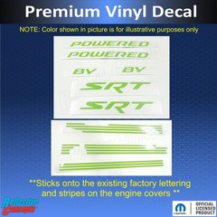 POWERED BY SRT Engine Cover Decals Charger and Challenger Scat Pack