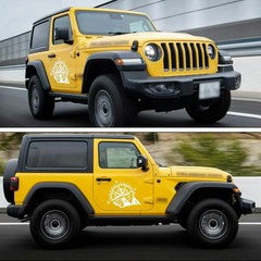Mountain Compass Graphics Sticker for SUV Car Hood Body Side Doors White