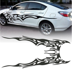 Car Body Decal Vinyl Flame Graphics Side Sticker Waterproof Racing Sport Decals