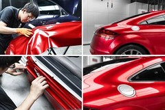600″ x 60″ Premium Super Gloss Metallic Red Vinyl Film Wrap Sticker 50ft x 5ft