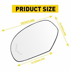1/2Set FIT 2007-2014 GMC Chevy SILVERADO Left Side Glass Mirror Power Heated LED