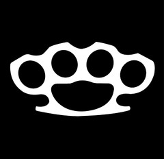 Brass Knuckle Decal Multiple Colors Available Defense Fight Swing Thug LIFE jdm