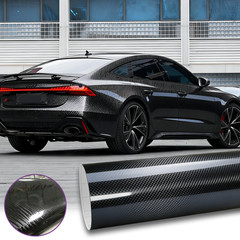 7D Premium Super Gloss Carbon Fiber Vinyl Film Wrap Bubble Free Air Release 6D