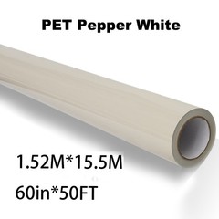 5FTx50FT PET Crystal Pepper White Vinyl Wrap Self-Adhesive Air Release US Stock