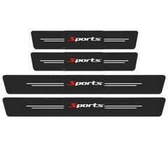 Car Door Scuff Sill Cover Panel Step Trunk Protector Carbon Fiber Look Sticker