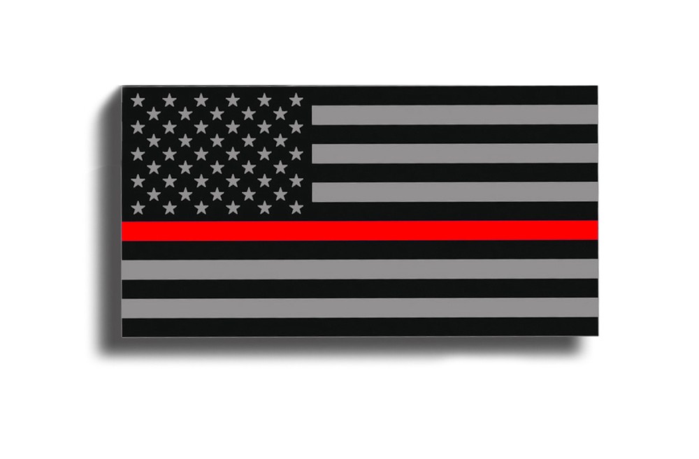 Fireman Red Line USA Flag Sticker Car Laptop Cup Rescue Fire 911 window decal