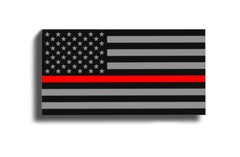 Fireman Red Line USA Flag Sticker Car Laptop Cup Rescue Fire 911 window decal