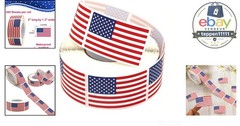American Flag Stickers 500 Count Waterproof 2″ x 1.2″ Decorations