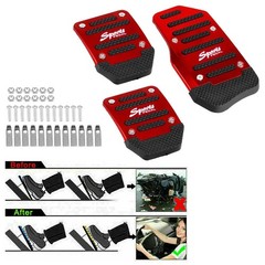 Universal Red Non-Slip Automatic Gas Brake Foot Pedal Pad Cover Accessories A