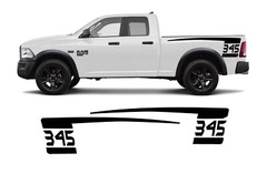 Hockey Stick Side Stripes Compatible with Dodge RAM Trucks 1500 2500 3500. X2