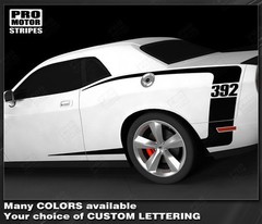 Dodge Challenger 2008-2023 Rear Quarter Side C-Stripes Decals (Choose Color)