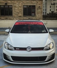 Gloss Red LoweredLifestyle Reverse Cut Windshield Universal