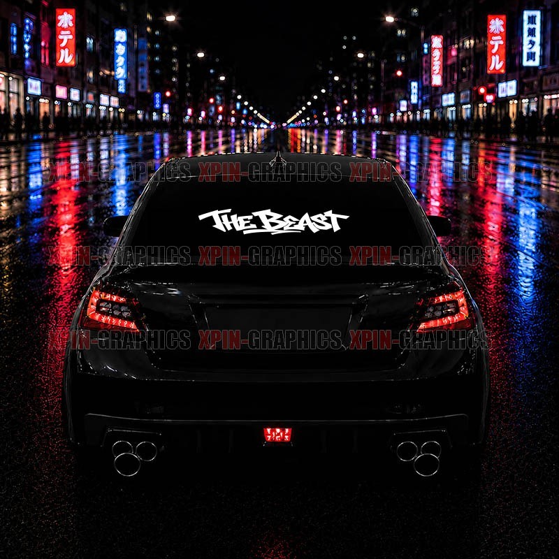 THE BEAST Back or Front Window Windshield Fits Car Truck SUV Decal Sticker
