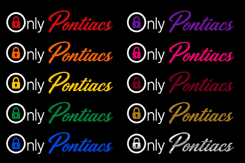 Only Buicks OF theme windshield size premium die cut vinyl decal multi colors