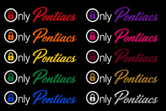 Only Buicks OF theme windshield size premium die cut vinyl decal multi colors