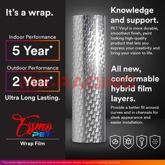 ESSMO PET Squadron Carbon Fiber Gloss Car Vinyl Vehicle Wrap Decal Sticker Sheet