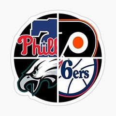 5″ Philly Sports Teams Vinyl Bumper Sticker
