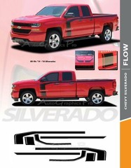 2014-2018 Chevy Silverado Flow Stripe Decals Stripes Kit 3M