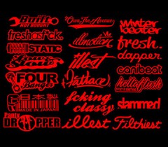 JDM Mega Sticker Pack Low Vinyl Decals, 20 Stickers,You Choose Color