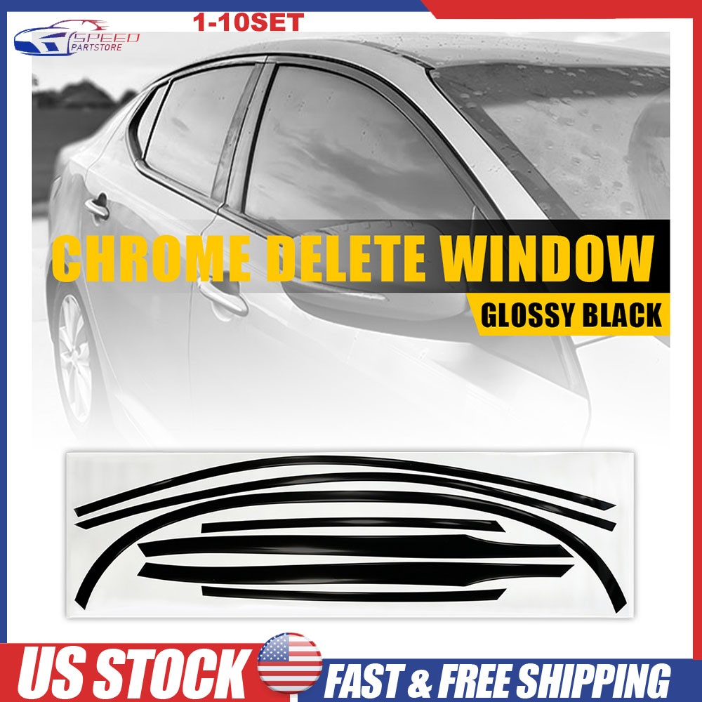 Delete Blackout Overlay Window Trims Sticker For 2021-2024 KIA K5 BLACK 1-10