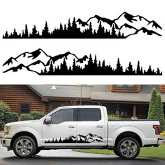 190x32cm Tree Mountain Forest Decal Vinyl Sticker For Car Truck SUV Side Body