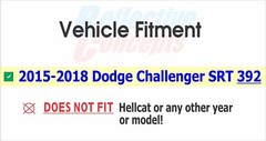 SRT Emblem Overlay Decals (Grille & Trunk) – 2015-2018 Dodge Challenger SRT 392