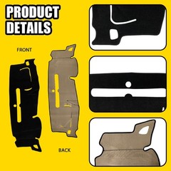 Dashboard Mat Cover for 07-13 Chevy Silverado 1500 Dash Pad Protector Black 1-5X