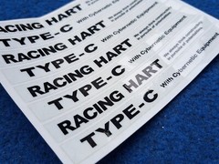 Racing HART TYPE-C Decal Stickers Curve Rims Original Size