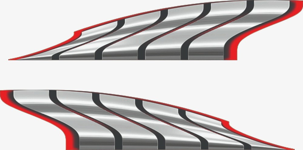 70″ set Metal Aluminum Flare side Car Truck Trailer Graphic Decals Stickers Wrap