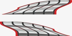 70″ set Metal Aluminum Flare side Car Truck Trailer Graphic Decals Stickers Wrap