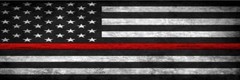 FIREFIGHTER FLAG PICK-UP TRUCK BACK WINDOW GRAPHIC DECAL PERFORATED VINYL