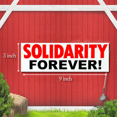 [10-Pack] SOLIDARITY FOREVER Vinyl Bumper Stickers ( Unionize for your Rights )