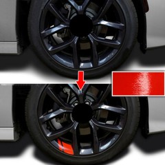 Red Reflective Car Wheel Rim Stripe Vinyl Decal Stickers Set Accessories For 18″