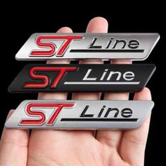 3D Metal ST Line Rear Trunk Badge Emblem Sider Fender Sticker for Ford Stline