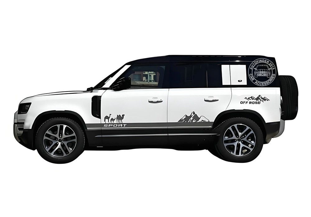 Graphics Camel Mountain Sticker For Land Rover Defender Side Door Off Road Decal